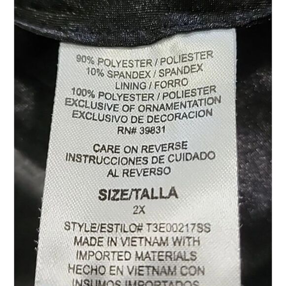 BABY PHAT Sparkly Gold Sequined Plus Sz 2X Holiday Party Lightweight Open Jacket - Picture 7 of 7